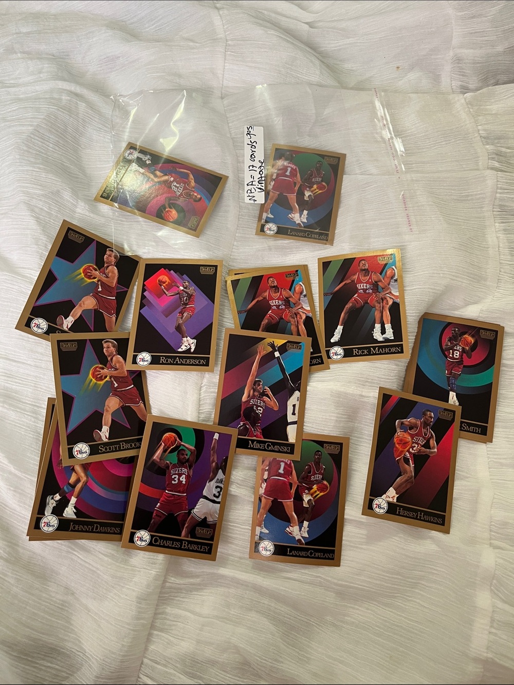 NBA Card Set with Gold Borders and Red Accents